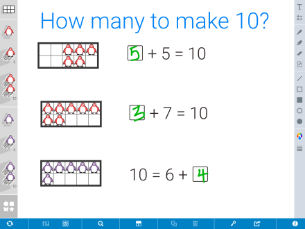 Marcos de números para formar 10